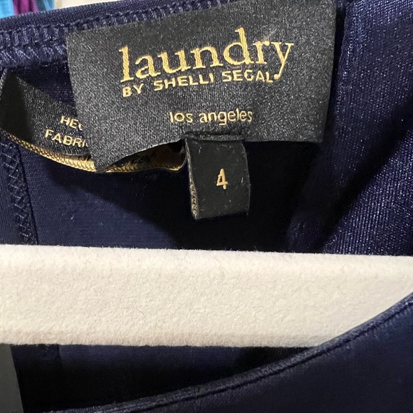 NWT Laundry by Shelli Segal Midnight Blue Dress Size 4 - Picture 3 of 4